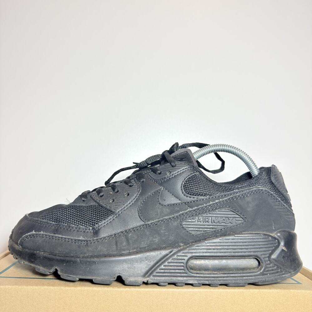 Nike Air Max 90 Triple Black Mens Size 9 Running Shoes Casual Athletic Sneakers